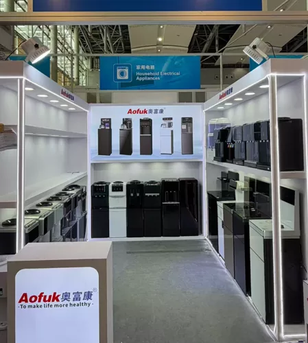 Aparelhos inteligentes de purificação de água, explorando novos mercados internacionais | Ningbo Aofukang estreia na 140ª Feira de Cantão